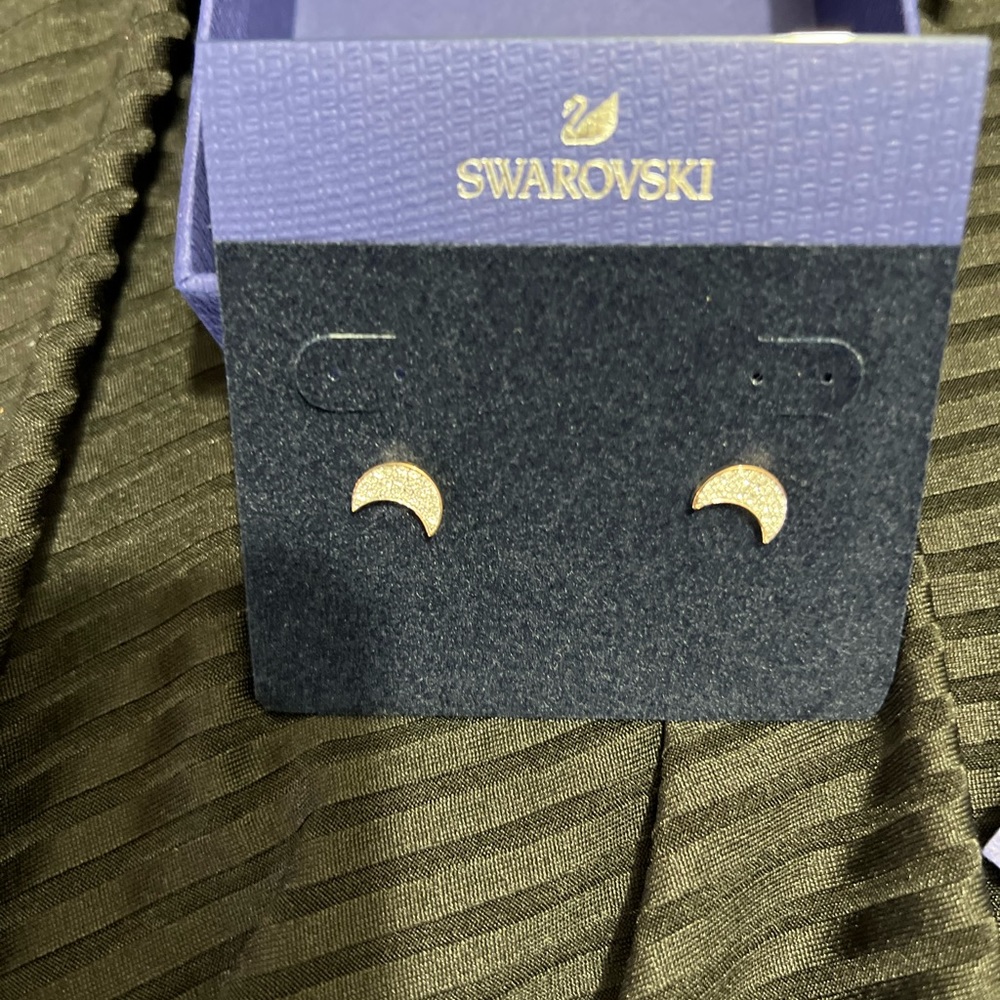 Swarovski moon earrings